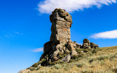Finger Rock on a hillside in City of Rocks National Reserve