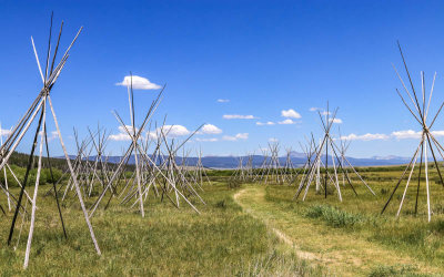 Among the tipis of the Nez Perce Camp in Big Hole National Battlefield