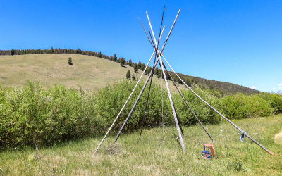Tipi of Nez Perce Chief Joseph along the North Fork of the Big Hole River in Big Hole National Battlefield