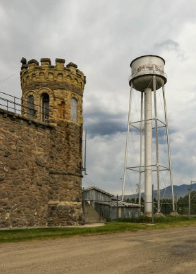 Water Tower outside the prison wall in the Old Montana Prison