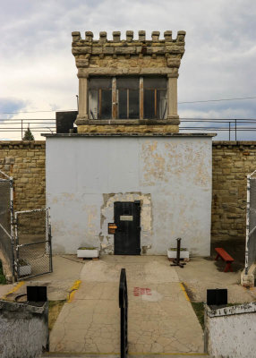Tower 7 Entrance on Main Street as seen from inside the Old Montana Prison