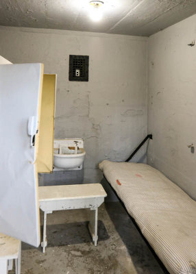 Single prisoner cell in the Cell Block in the Old Montana Prison