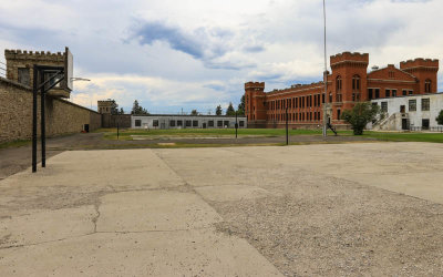 The Cell House viewed from across the Prison Yard in the Old Montana Prison