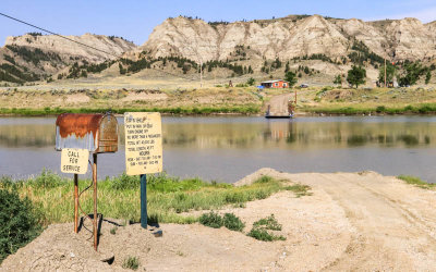 Southern side terminus of the McClelland Stafford Ferry in Upper Missouri River Breaks NM