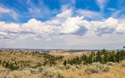 Big sky above the Missouri River as seen from Lower Two Calf Road in Upper Missouri River Breaks NM