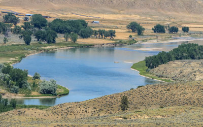 The Missouri River as seen from the Claggett Hill area in Upper Missouri River Breaks NM