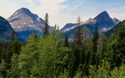 Mount Jackson and Fusillade Mountain in Glacier National Park