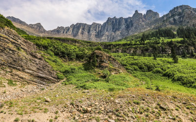 The Garden Wall high over the Going to the Sun Road in Glacier National Park