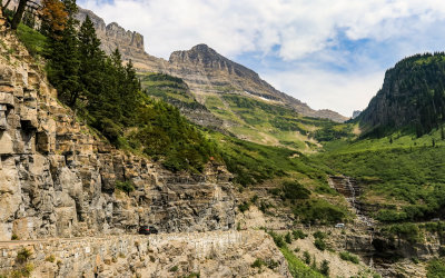 Going to the Sun Road below the Garden Wall in Glacier National Park