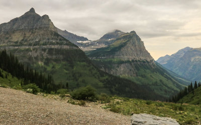 Mount Oberlin and Mount Cannon from the Going to the Sun Road in Glacier National Park