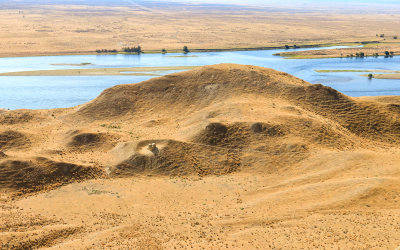 Formations along the Columbia River as seen from the White Cliffs Overlook in Hanford Reach National Monument