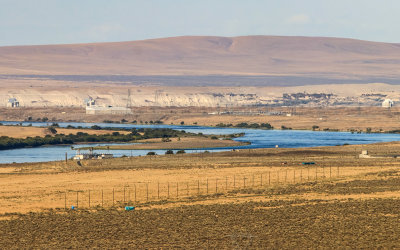 The Hanford facility along the Columbia River in the Hanford Reach Unit MPNHP