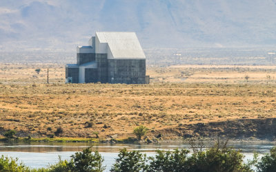 Entombed reactor on the banks of the Columbia River in the Hanford Reach Unit MPNHP