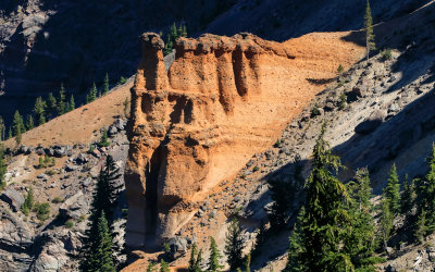 The Pumice Castle inside the Crater Lake rim in Crater Lake National Park