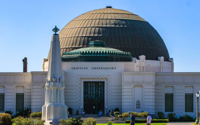 The Griffith Observatory in Griffith Park above Los Angeles