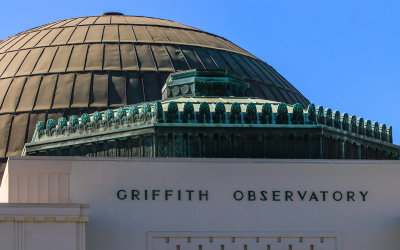 Main dome above the building entrance at the Griffith Observatory