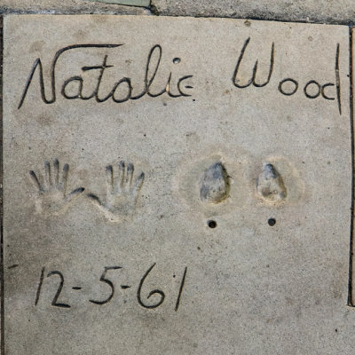 Natalie Woods signature block at Graumans Chinese Theatre on Hollywood Boulevard in Hollywood
