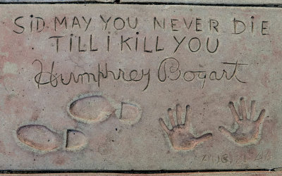 Humphrey Bogarts signature block at Graumans Chinese Theatre on Hollywood Boulevard in Hollywood