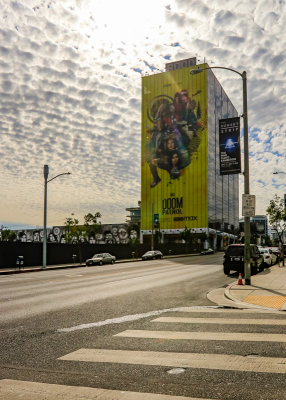 Tall advertisement along the Sunset Strip in Hollywood