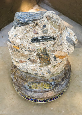 Concrete from the dam at the USFS office in St. Francis Dam Disaster National Monument