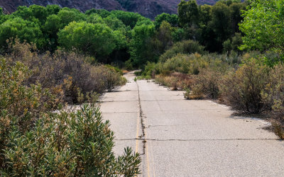 Old road ‘trail’ leading to the site of the dam failure in St. Francis Dam Disaster National Monument