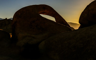 Early morning light on Mobius Arch in the Alabama Hills National Scenic Area