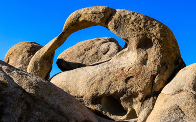 Mobius Arch in full sunlight in the Alabama Hills National Scenic Area