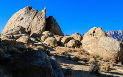 Back side of the Heart Arch along the Arch Loop Trail in the Alabama Hills National Scenic Area