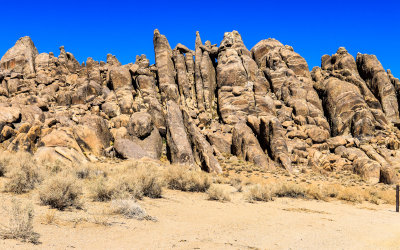 Stacked rock formation in the Alabama Hills National Scenic Area