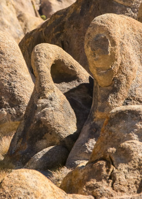 Side view of One Mile Arch in the Alabama Hills National Scenic Area