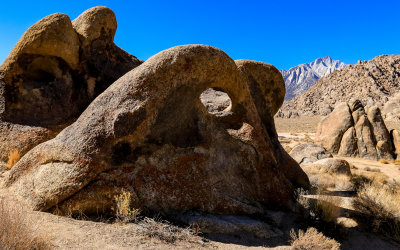 One Mile Arch and Lone Pine Peak in the Alabama Hills National Scenic Area
