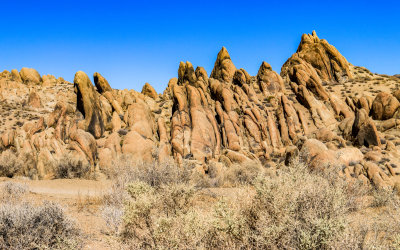 Weathered rock formation in the Alabama Hills National Scenic Area