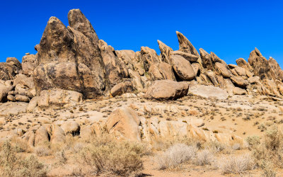 Rugged rock formation in the Alabama Hills National Scenic Area