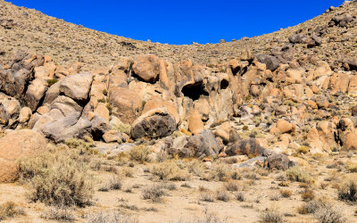The rock formation home to the Big Daddy Arch in the Alabama Hills National Scenic Area