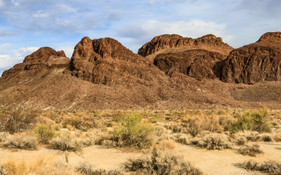 Rugged Marble Mountain range along Kelbaker Road in Mojave Trails National Monument