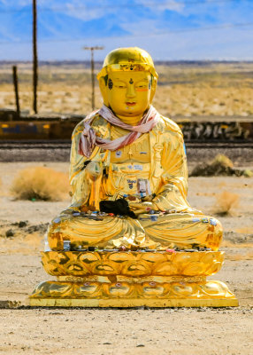 Buddha statue in the town of Amboy along US Route 66
