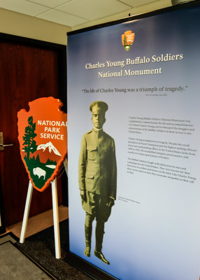 Temporary Visitor Center entrance in Charles Young Buffalo Soldier NM
