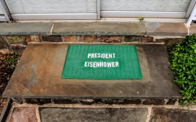 Presidential mat outside the back porch in Eisenhower NHS