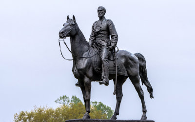 Statue of Union Commander General George G. Meade at the Angle in Gettysburg NMP