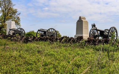 Union Cannons overlooking The Angle in Gettysburg NMP