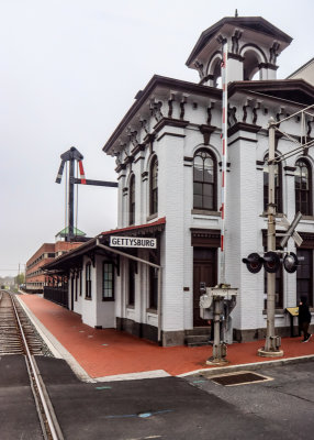 The Gettysburg Train Station, where President Lincoln arrived in November, in Gettysburg NMP
