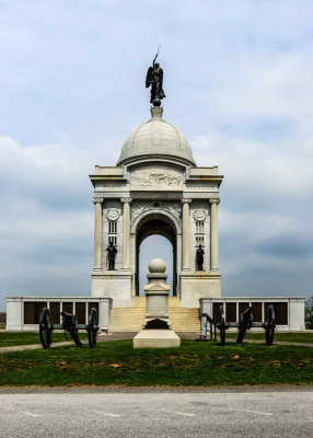 Pennsylvania Memorial, the largest in the park, in Gettysburg NMP