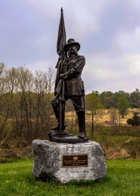 Statue of Brigadier General Samuel W. Crawford along Plum Run in Gettysburg NMP