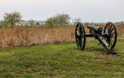 Cannon on the battlefield in Gettysburg NMP