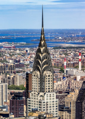 Top of the Chrysler Building and the East River from the Empire State Building