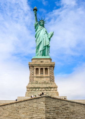 Statue of Liberty sitting on old Fort Wood in Statue of Liberty NM