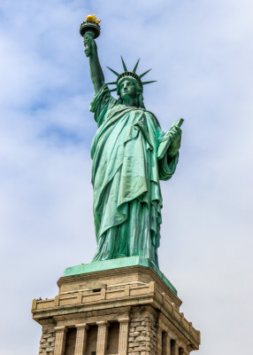 Statue of Liberty from the Liberty Island walkway in Statue of Liberty NM