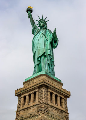 View from the Liberty Island walkway of the Statue of Liberty in Statue of Liberty NM