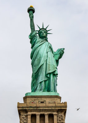 Statue of Liberty from the Liberty Island walkway in Statue of Liberty NM