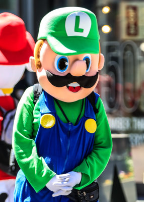Luigi character in Times Square